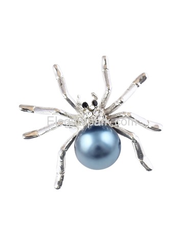BP1710 Women Fashion Jewelry Spider Pearls Gift Dress Brooch Pins