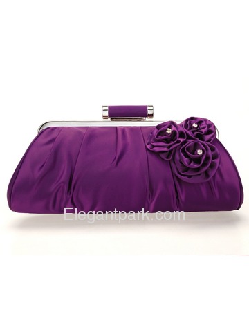 Elegant Purple Satin Prom WeddingEvening Party Handbag Elegant Purple Satin Prom WeddingEvening Party Handbag