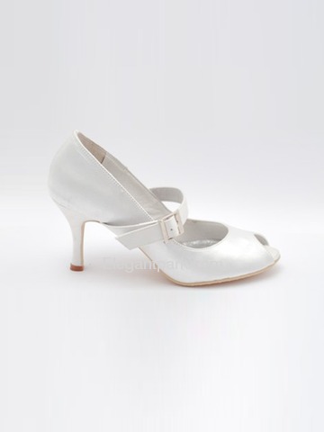Elegantpark Satin Upper Stiletto Heel Peep Toe Elegant Wedding/Evening Shoes (35AJ1)