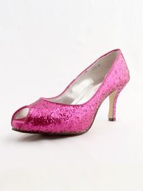 Hot Pink Shoes Low Heel | Tsaa Heel