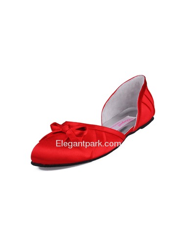 Elegantpark Ivory Satin Round Toes Stiletto Heel Bowknot Pretty Wedding Bridal Shoes (A2100)