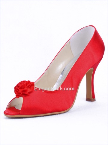 Elegantpark Peep Toe Flower Stiletto Heel Bridal & Evening Shoes (EP11015)