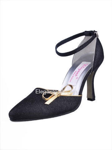Elegantpark Modern Glitte PU Stiletto Heel Buckle Wedding Evening Shoes More Colors Available (A254)