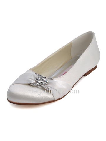 Elegantpark Red Almond Toe Flat Satin Bowknot Wedding Evening & Party Shoes (EP2006)