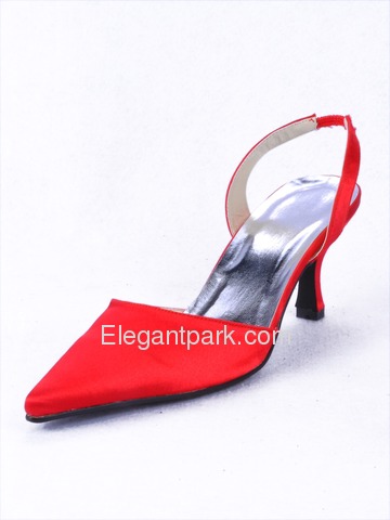 Elegantpark Blue Satin Pointy Toes Stiletto Heel Evening Party Shoes (EP11002)