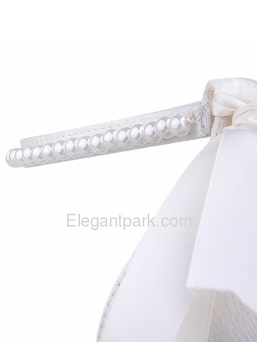 Elegantpark Satin Upper Stiletto Heel Ribbon Tie With Applique Buckle Pretty Wedding Bridal Shoes (A722)