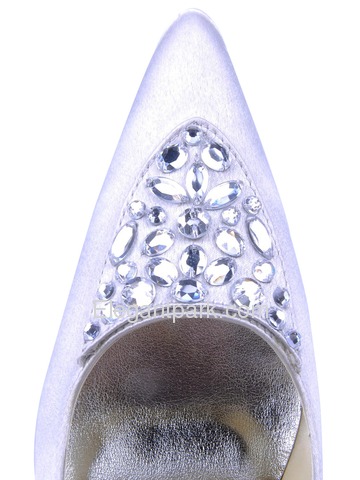 Elegantpark Pretty Satin Stiletto Heel Rhinestones Slingback Wedding/Evening Shoes (A2067)