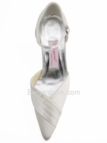 Elegantpark Pointy Toes Stiletto Heel Satin Evening Shoes (EP11012)