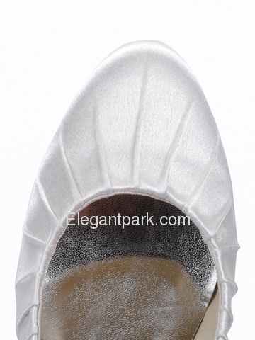 Elegantpark Round Toes Spool Heel Satin Bridal Shoes (EP11016)