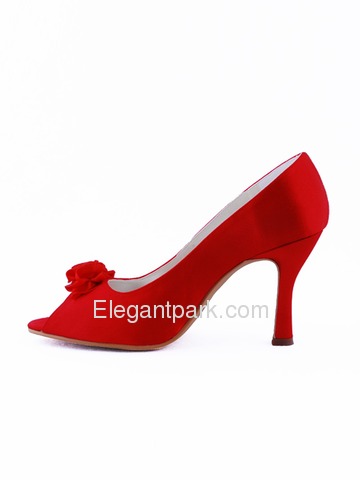 Elegantpark Peep Toe Flower Stiletto Heel Bridal & Evening Shoes (EP11015)