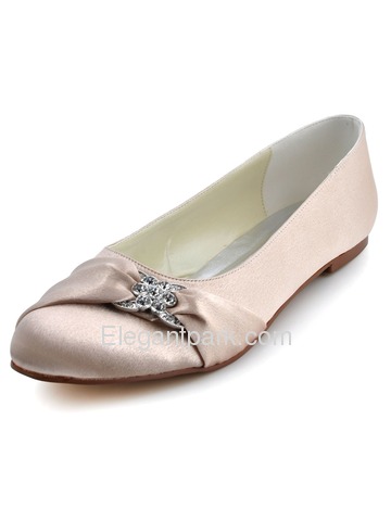 Elegantpark Red Almond Toe Flat Satin Bowknot Wedding Evening & Party Shoes (EP2006)