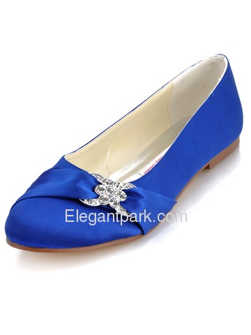 Elegantpark Red Almond Toe Flat Satin Bowknot Wedding Evening & Party Shoes (EP2006)