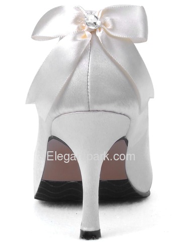 Elegantpark Closed Toe Stiletto Heel Satin Rhinestone Party/Wedding Shoes (A0617)
