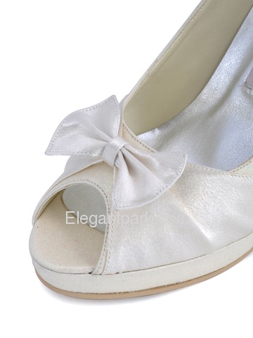 Elegantpark Ivory Elegant Platforms Stiletto Heel Glitter PU Wedding Evening Shoes (EL10016-PF)