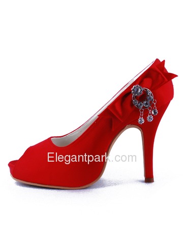 Elegantpark Chic Satin Platforms Stiletto Heel Party Shoes (EP11010-IP)