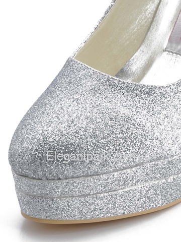 Elegantpark White Almond Toe Stiletto Heel Platform Wedding Party Shoes (EP11128-2PF)