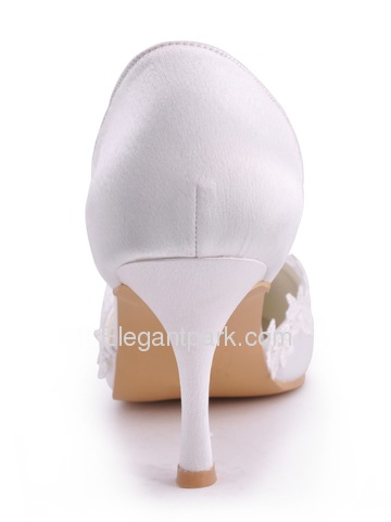 Elegantpark Slick Satin Pointy Toes Stiletto Heel Evening Shoe (MD-018W)