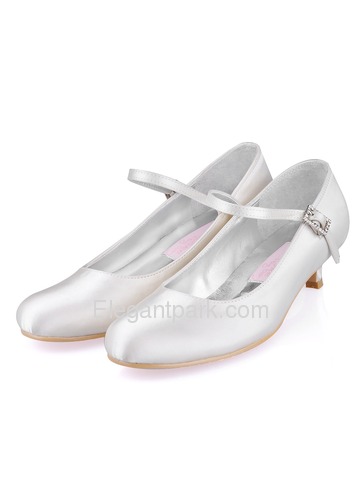 Elegantpark Modern Low Heel Satin Bridal Wedding Party Shoes (WM-003)