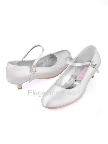 Elegantpark Modern Low Heel Satin Bridal Wedding Party Shoes (WM-003)