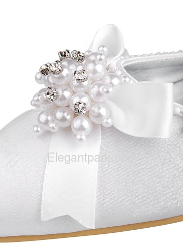Elegantpark Satin Pointy Toes With Bowknot Wedding Bridal Shoes (WM-018)