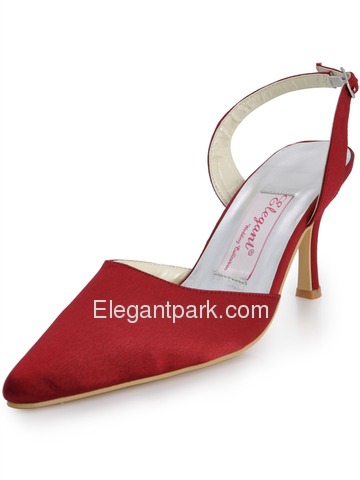 Elegantpark Blue Satin Pointy Toes Stiletto Heel Evening Party Shoes (EP11002)