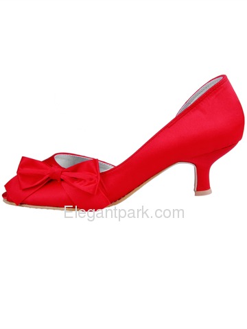 Elegantpark Modern Bownot Satin Wedding Party Prom Shoes (WM-004)