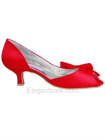 Elegantpark Modern Bownot Satin Wedding Party Prom Shoes (WM-004)