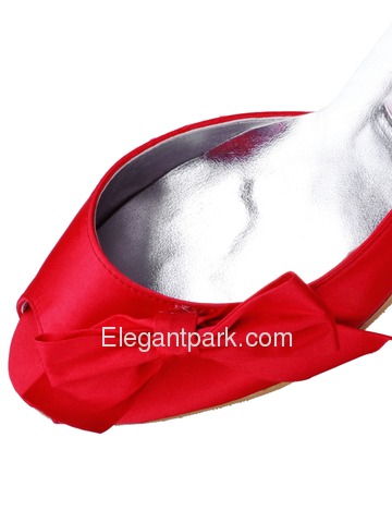 Elegantpark Modern Bownot Satin Wedding Party Prom Shoes (WM-004)