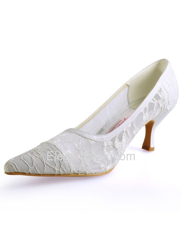 Elegantpark Modern Pointy Toes Stiletto Heel Lace Shoes (AF025)