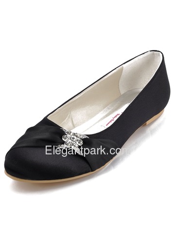 Elegantpark Red Almond Toe Flat Satin Bowknot Wedding Evening & Party Shoes (EP2006)