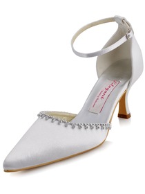 Elegant Satin Pointy Toes Stiletto Heel Bridal Shoes