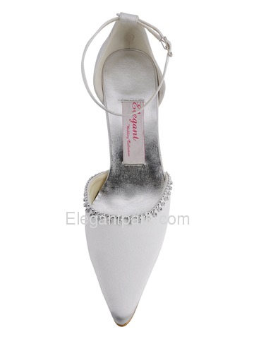 Elegant Satin Pointy Toes Stiletto Heel Bridal Shoes (EP11001)