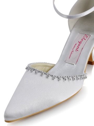 Elegant Satin Pointy Toes Stiletto Heel Bridal Shoes (EP11001)