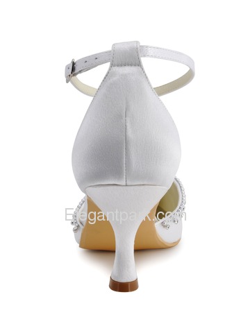 Elegant Satin Pointy Toes Stiletto Heel Bridal Shoes (EP11001)