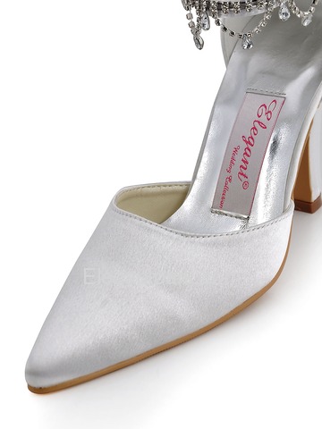 Elegantpark Pointy Toes Strappy Satin Bridal Shoes with More Color Available (MM-023)
