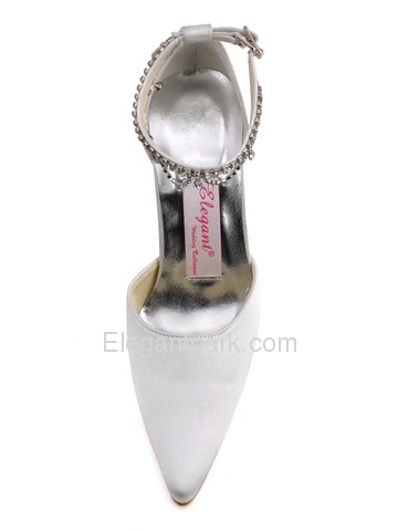 Elegantpark Pointy Toes Strappy Satin Bridal Shoes with More Color Available (MM-023)