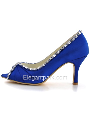 royal blue prom shoes elegantpark royal blue peep toe rhinestone pleat satin royal blue prom shoes elegantpark royal blue peep toe rhinestone pleat satin