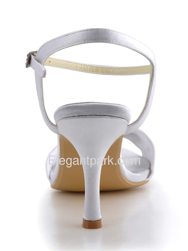 white slingback heels open toe