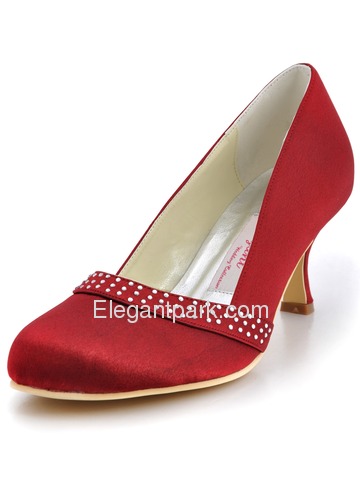 Elegantpark Blue Modern Rhinestone Stiletto Heel Satin Evening Party Prom Shoes (A0718)