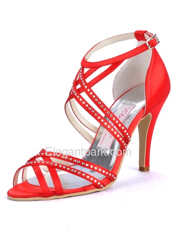 Elegantpark Stiletto Heel Pumps Satin Stiletto Heel Satin Shoes (EP11062)