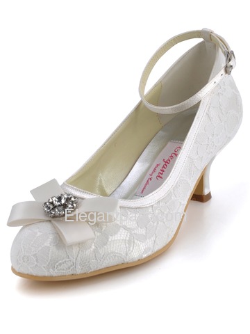 Elegantpark Fabulous Lace Closed Toe Spool Heel Evening Shoe (AJ8950)