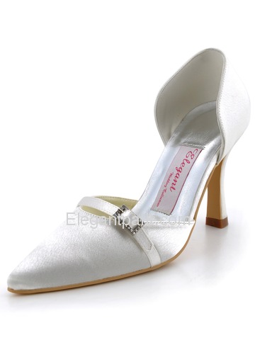 Elegantpark Modern Satin Pointy Toes Stiletto Heel Evening Shoes (MC-020)