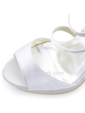 Elegantpark 2014 Women New Open Toe High Heel Slingback Platform Rhinestones Satin Wedding Sandals (SP1407P)