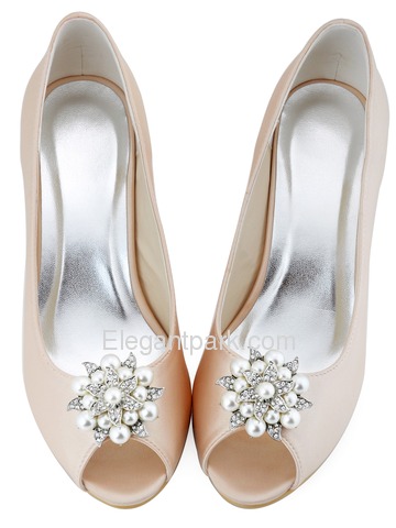 ElegantPark New Fashion Pearls Rhinestones Wedding Party Shoe Clips Two Pieces Including