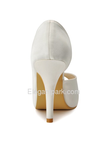 ElegantPark Women Pumps Peep Toe Platform Wedding Bridal Shoes (HP1560I)
