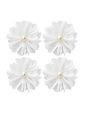 ElegantPark AI01D White Wedding Accessories Women Bridal Shoes Flower Shoe Clips Two Pairs