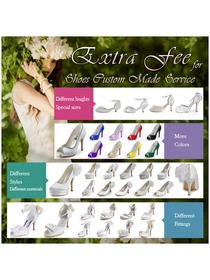 ElegantPark Extra Order Charge Fees for Shoes Custom Made Service For Women Wedding Bridal Shoes