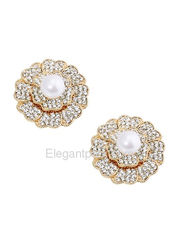 EletantPark Silver Gold Women Wedding Dress Accessories Flower Pearl Decoration Shoe Clips 2 Pcs