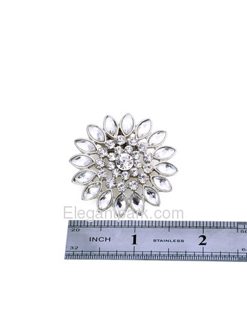 EletantPark Silver Gold Women Wedding Dress Accessories Sunflower Rhinestones Hat Shoe Clips 2 Pcs