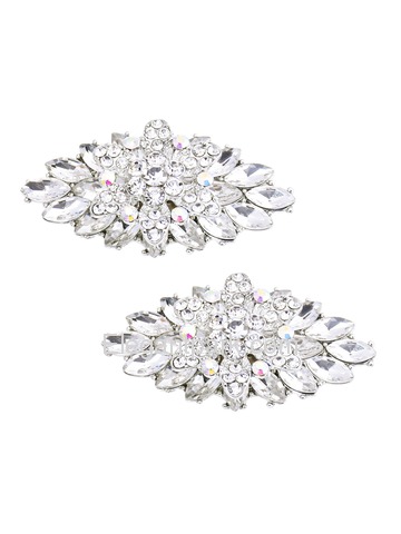 EletantPark Silver Gold Women Wedding Dress Accessories Gift Rhinestones Hat Shoe Clips 2 Pcs